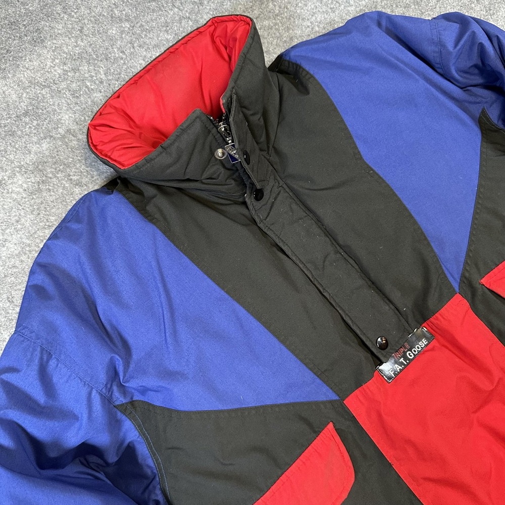 Vintage Triple FAT Goose Jacket Mens Medium Down Insulated Warm 90s Retro Style
